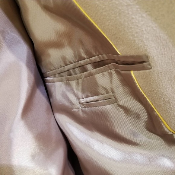 Members Only Mens Blazer 42 Beige Solid Sport Coat Microfiber Suede - Picture 12 of 12